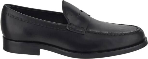 TOD'S Leren Loafer Schoen Black Heren