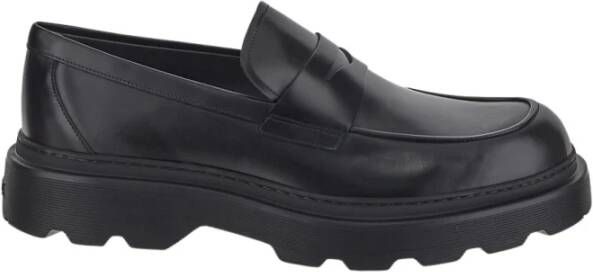 TOD'S Leren Loafer Schoen Black Heren