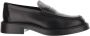 TOD'S Leren Loafers Amandel Teen Front Strap Black Heren - Thumbnail 6