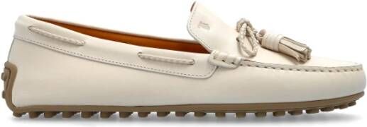 TOD'S Leren Loafers Beige Dames