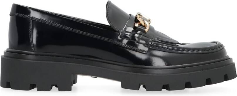 TOD'S Leren loafers Black Dames