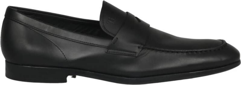 TOD'S Leren Loafers in Amandelvorm Black Heren