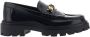 TOD'S Leren Loafers met Blokhak Black Dames - Thumbnail 1