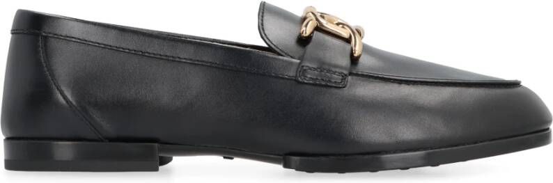 TOD'S Leren Loafers met Ronde Toeline Black Dames