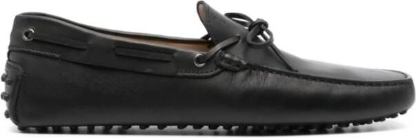 TOD'S Leren Loafers met Strikdetail Black Heren