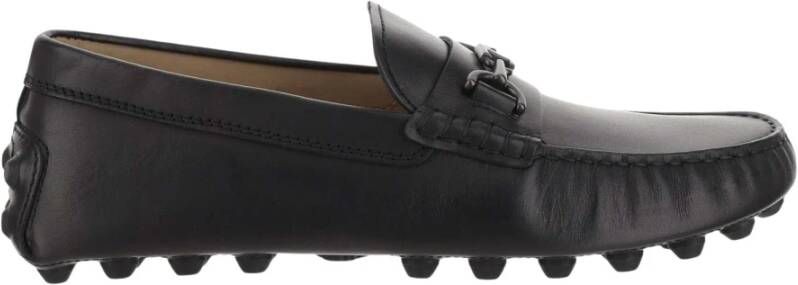 TOD'S Leren Loafers met T-Clamp Accessoire Black Heren