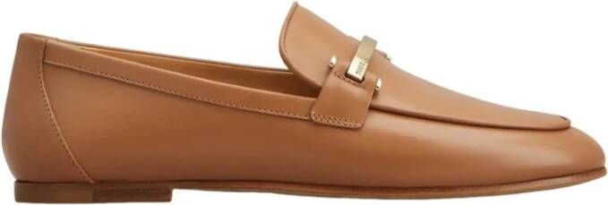 TOD'S Leren Mocassin in Cuoio Kleur Brown Dames