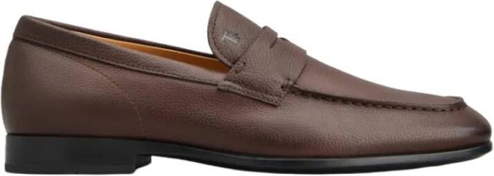 TOD'S Leren Mocassin Schoenen met Rubberen Zool Brown Heren