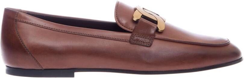 TOD'S Leren Mocassins Marrone Brown Dames