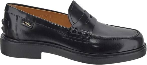 TOD'S Leren Patent Loafer Schoen Black Dames