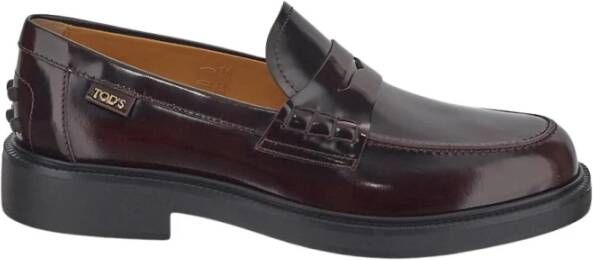 TOD'S Leren Patent Loafer Schoen Red Dames