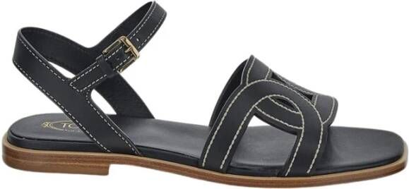 TOD'S Leren Sandalen Black Dames