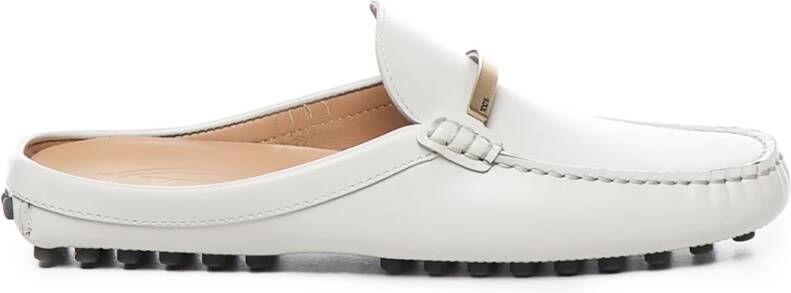 TOD'S Leren sandalen met Gommino-stijl White Dames