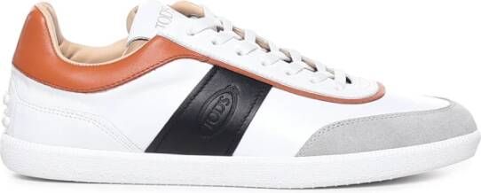 TOD'S Leren Sneakers met Suède Inzetstukken Multicolor Heren