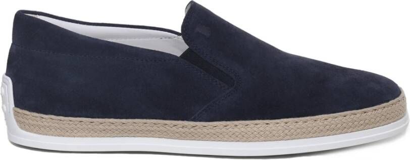 TOD'S Platte schoenen met handgeweven touw Blue Heren