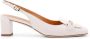 TOD'S Metalen Detail Leren Slingback Hakken Beige Dames - Thumbnail 1