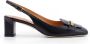 TOD'S Metalen Detail Leren Slingback Hakken Black Dames - Thumbnail 1