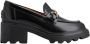 TOD'S Mocassins van geborsteld kalfsleer met T-Clamp accessoire Black Dames - Thumbnail 1