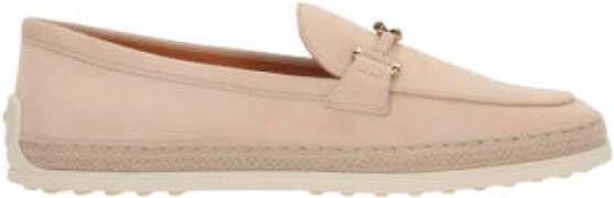 TOD'S Natuurlijke suède mocassins Beige Dames