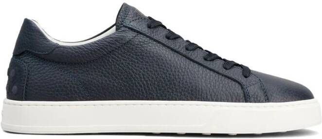 TOD'S Navy Blauw Korrelig Leren Sneakers Black Heren