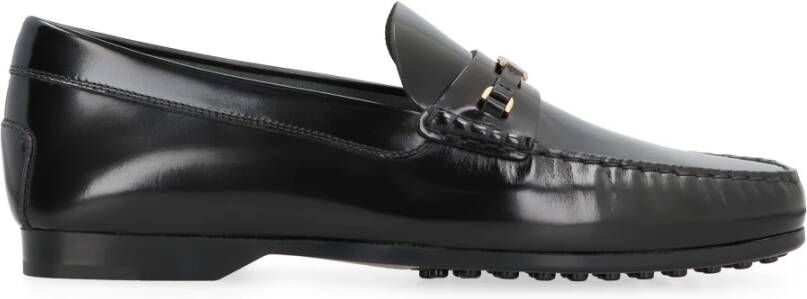 TOD'S Patentleren Loafer met Front Horsebit Black Heren