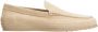 TOD'S Beige Suède Loafer met Logo Detail Beige Heren - Thumbnail 1