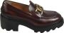 TOD'S Platte schoenen met kettingdetail Brown Dames - Thumbnail 4