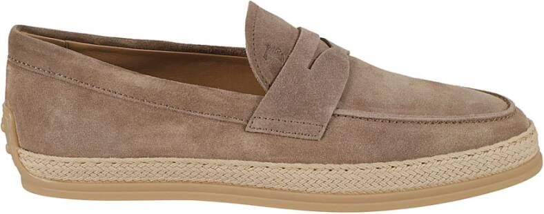 TOD'S Rafia TV Platte Schoenen Beige Heren