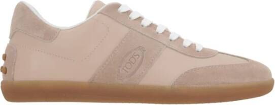 TOD'S Roze lage sneakers met suède Pink Dames