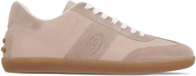 TOD'S Roze Veterschoenen met Gommino Zool Pink Dames