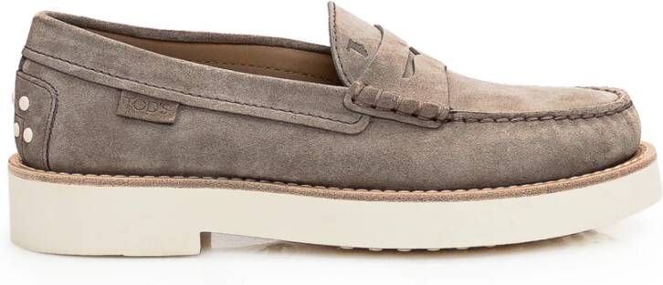 TOD'S Rubberen Mocassins Beige Heren