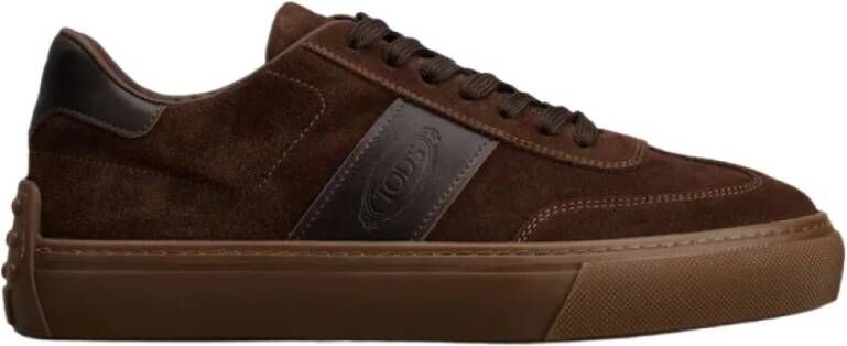 TOD'S Suede Gym Sneakers Fw22 Brown Heren