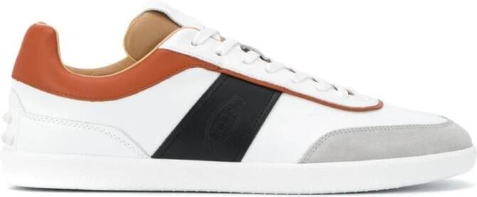 TOD'S Italiaanse Leren Sneakers Meerkleurig Heren