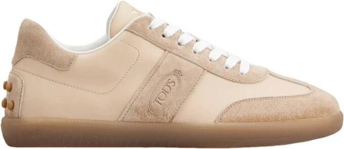 TOD'S Sneakers van suède en leer in blush Pink Dames