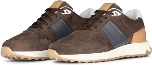 TOD'S Sportieve Suède Leren Hardloopschoen Brown Heren