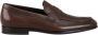 TOD'S Stijlvolle Bruine Suède Loafers met Penny Bar Brown Heren - Thumbnail 1