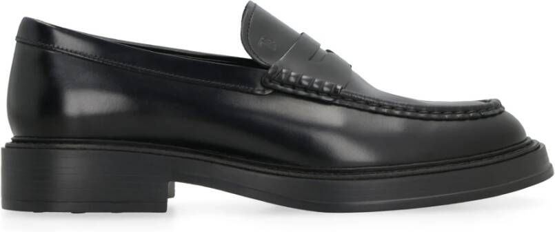 TOD'S Stijlvolle leren loafers Black Heren