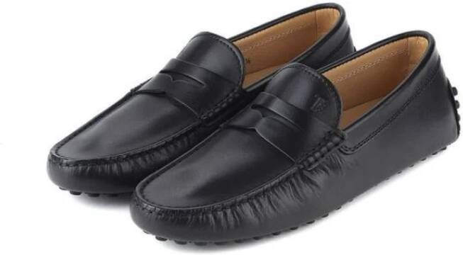 TOD'S Stijlvolle Leren Loafers voor Mannen Black Heren