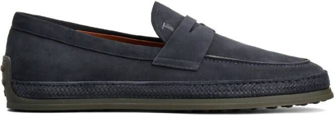 TOD'S Stijlvolle Loafers voor Mannen Blue Heren