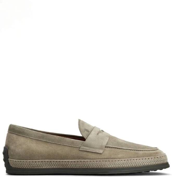 TOD'S Stijlvolle Loafers voor Mannen Gray Heren