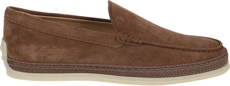 TOD'S Stijlvolle Slip-On Loafers Brown Heren