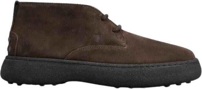 TOD'S Stijlvolle suède enkellaarzen Brown Heren