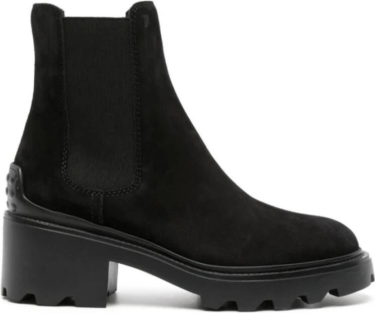 TOD'S Stijlvolle Tronchetto Laarzen Black Dames