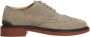 TOD'S Suède Brogue Veterschoen Beige Heren - Thumbnail 1