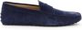 TOD'S Suède Driver Loafers met Penny Bar Blue Heren - Thumbnail 1