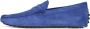 TOD'S Velours Leren Mocassins Slip-On Italië Blue Heren - Thumbnail 2