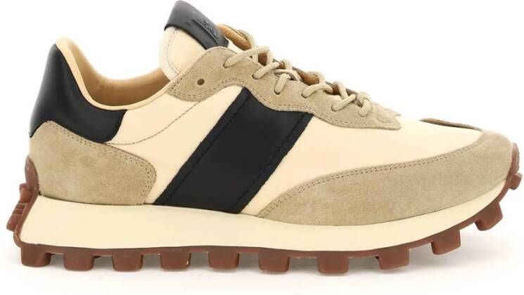 TOD'S Suede Leren en Nylon Sneakers Multicolor Heren