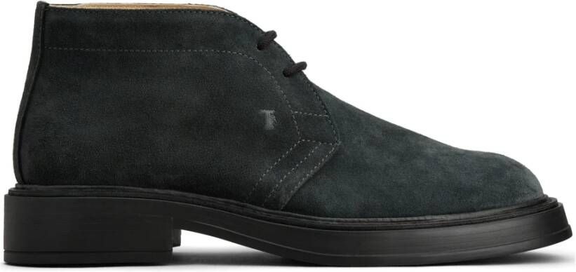 TOD'S Suède Leren Enkellaars Black Heren