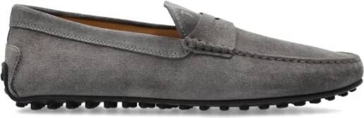 TOD'S Suede loafers Gray Heren