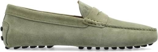 TOD'S Suede loafers Green Heren